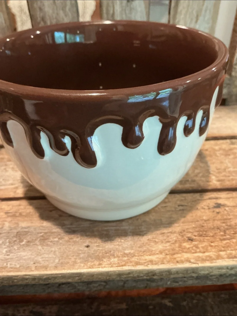 Rae Dunn ICE CREAM Bowls with Chocolate Drip - Set of 2
